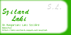szilard laki business card